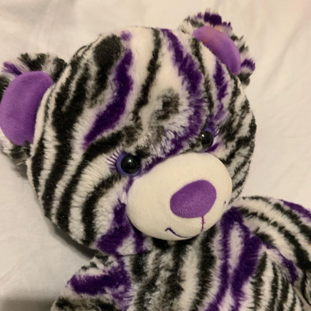 BAB Wild About Strips Purple Zebra Print Plush Toy